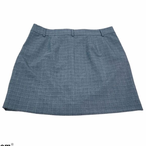 GAP Plaid Gray Mini Career Stretch Skirts Size 8 - Picture 7 of 11